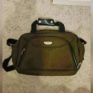 Dockers Brown Travel Luggage Bag Crossbody Vintage 90s Tablet Notebook Laptop